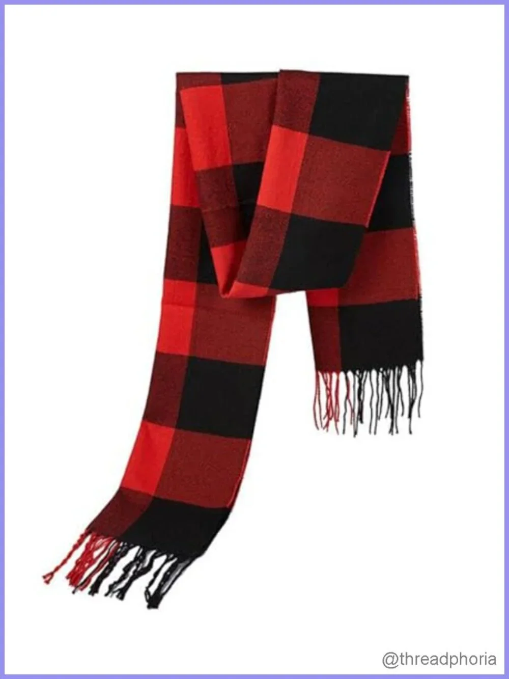 Plaid Fringe Scarf Shawl Wrap Long Winter Warm